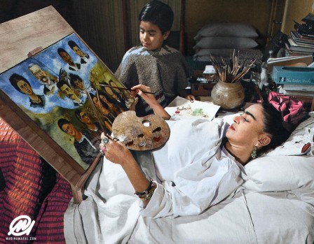 Frida Kahlo painting in bed, 1950s que faire pendant le confinement.jpg, nov. 2020