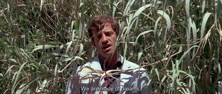 Jean-Paul Belmondo Jean-Luc Godard Pierrot Nous sommes de l'étoffe dont sont faits les rêves et notre petite vie est entourée de sommeil William Shakespeare.jpg, oct. 2021