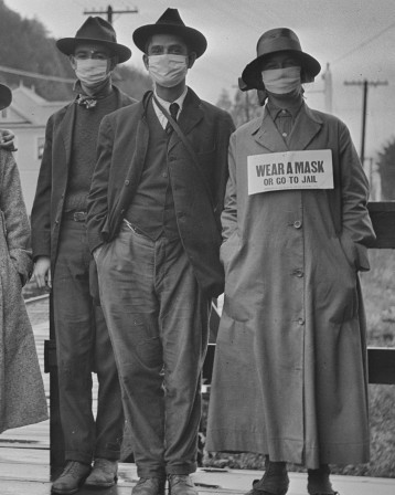 Wear a mask or go to Jail The use of masks during the Spanish flu pandemic masque.jpeg, oct. 2020