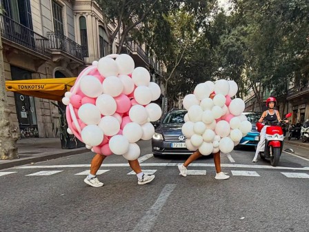 Frank J Llamas Balloonman and balloonwoman mitose et méiose cellulaires rue cancer octobre rose prolifération cellules