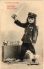 French vintage postcard, photographed by A. Bergeret vocation petit soldat enfant de troupe enfant soldat allons enfants de la patrie 14 juillet