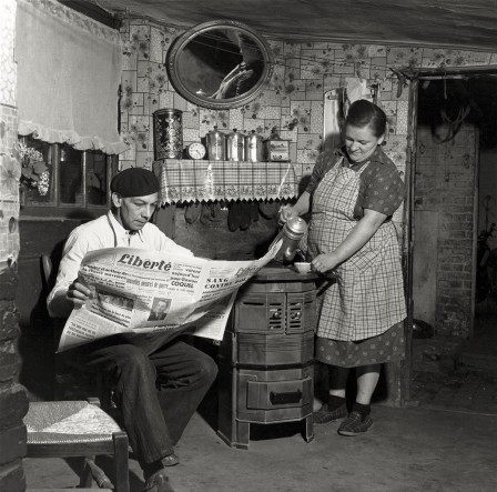 Jean-Philippe Charbonnier. Serving coffee, France, ca. 1954 Liberté Egalité Fraternité