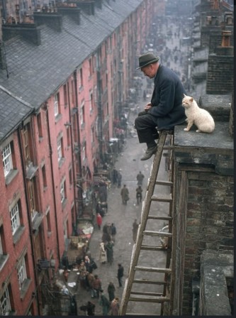 Leonard McCombe, Dublin, 1957 chat le blues du samedi