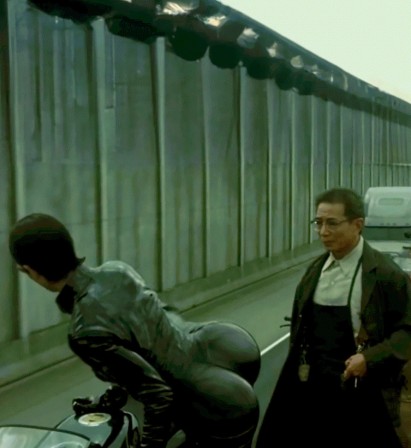 Matrix Reloaded 2003 fesses moto