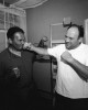 Muhammad Ali once paid a surprise visit to The Sopranos set. Photographed with James Gandolfini