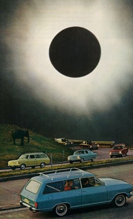 Oak @oak_arrow digital collage artist and photographer migrations humaines sous le soleil noir