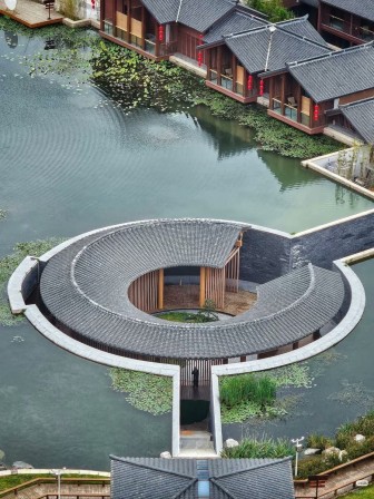 Temple In The Lake, Chengdu, China canicule quelles sont les religions les mieux adaptées au réchauffement climatique
