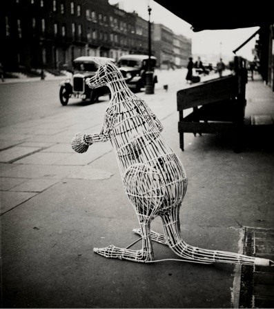 Wicker kangaroo, London, Photo by Dora Maar, 1934 kangourou en osier osier osier Joséphine Alain Bashung