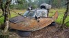 an abandoned experimental watercraft from the late 1950s or 1960s science fiction extra terrestres les vaisseaux de la forêt