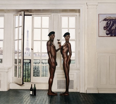 grace jones. 1979. by jean-paul goude la grâce et son double les faux jumeaux