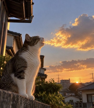 nyankorooow (にゃん太郎) le chat-dragon avait chassé la pluie