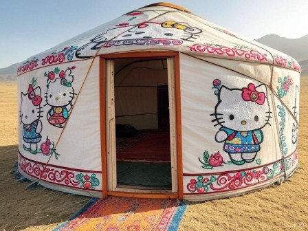 yourte Hello Kitty s'ouvrir aux cultures du monde